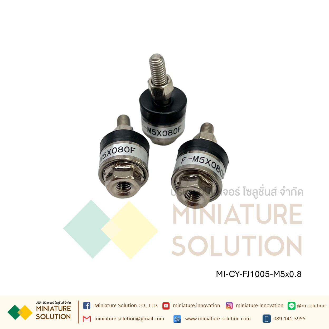 FJ10 JA FD Series- ข้อต่อปลายแกน โฟลดิ้งจ๊อย ข้อต่อกระบอกลม M3 M4 M5 M6 M8 M10 M12 M14