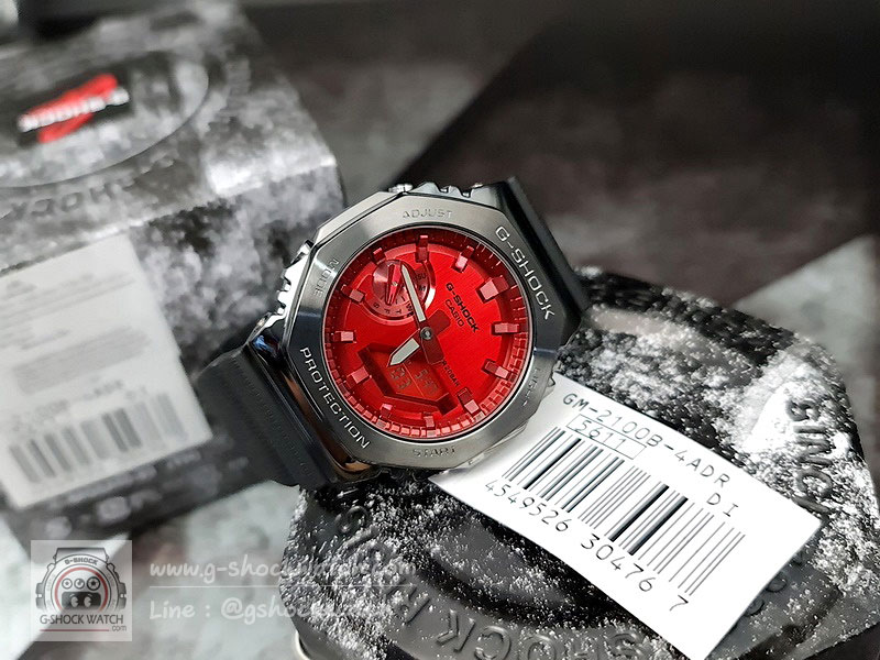 CASIO G-SHOCK นาฬิกาข้อมือ นาฬิกากันน้ำ นาฬิกาของแท้ ประกันศูนย์ CMG 1 ปี รุ่น GM-2100B-4A