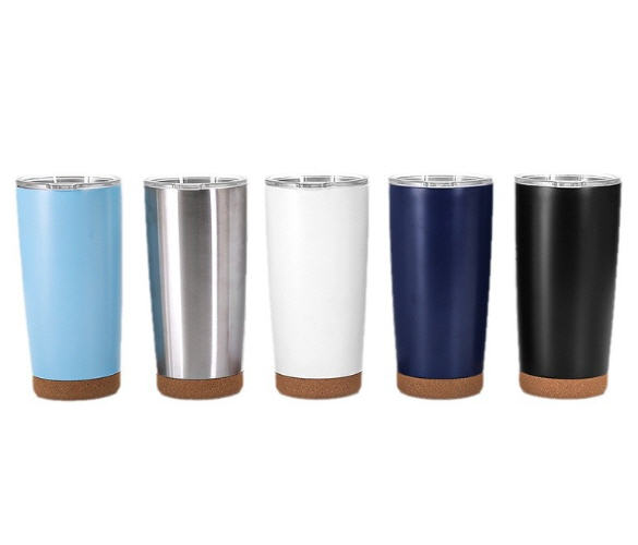 แก้วสแตนเลส,แก้วน้ำสแตนเลส,แก้วน้ำสแตนเลสเก็บอุณหภูมิ,ก้นไม้ก๊อก,สินค้าพรีเมี่ยม,สกรีนโลโก้,20oz