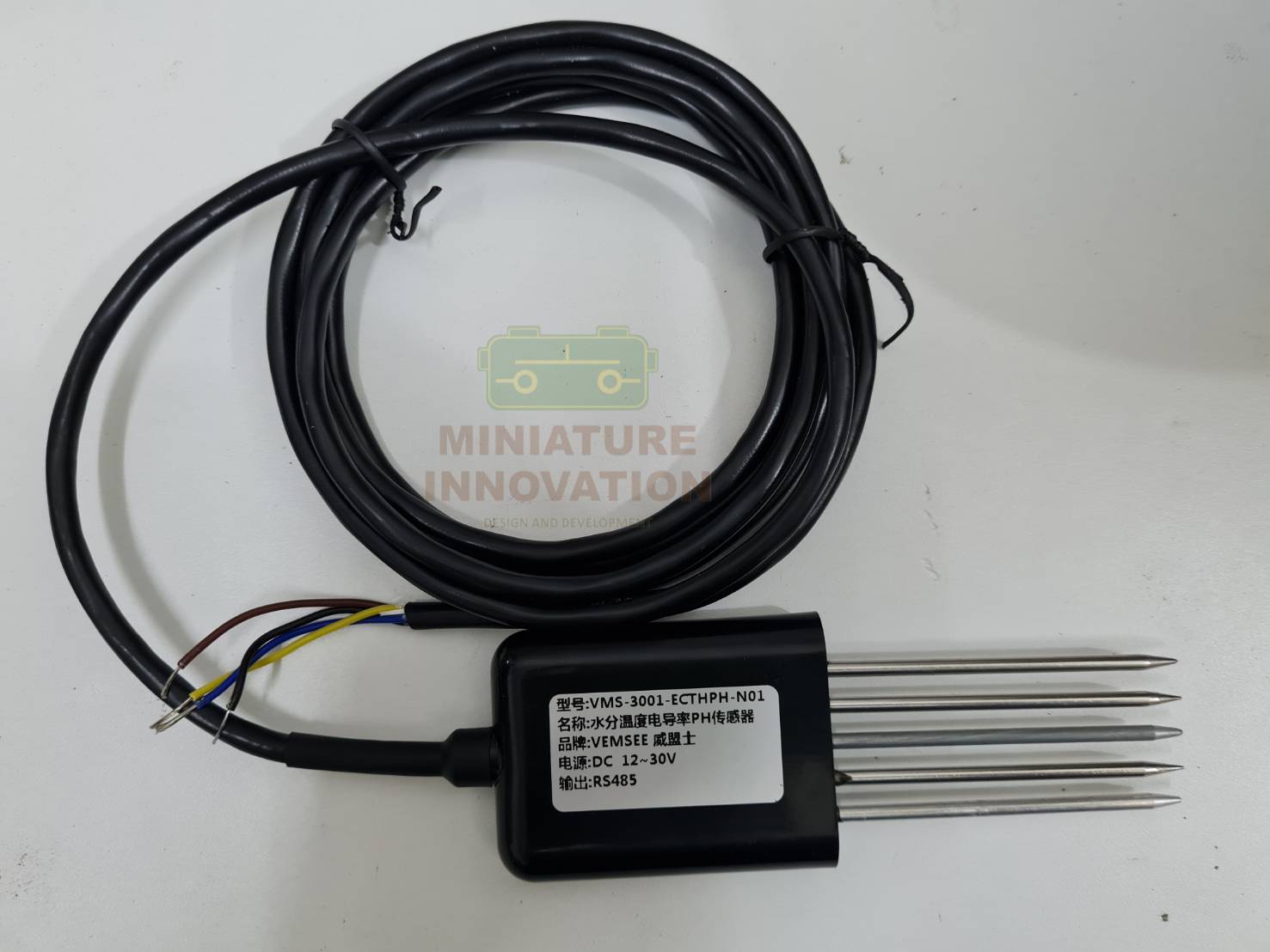 EC Temperature Humidity PH Sensor RS485 Output เซนเซอร์วัดค่า EC อุณหภูมิ ความชื้น กรดด่าง ของดิน โดยสื่อสารแบบ RS485