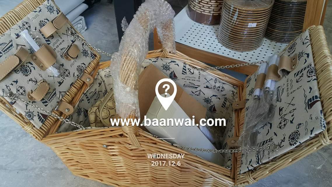 ตะกร้าปิคนิค พร้อมชุดครัว สำหรับ 2 ท่าน