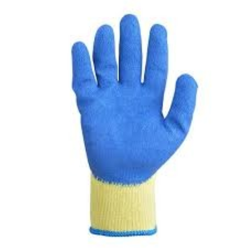 ถุงมือคอตตอนเคลือบยาง L น้ำเงิน YAMADA 9041