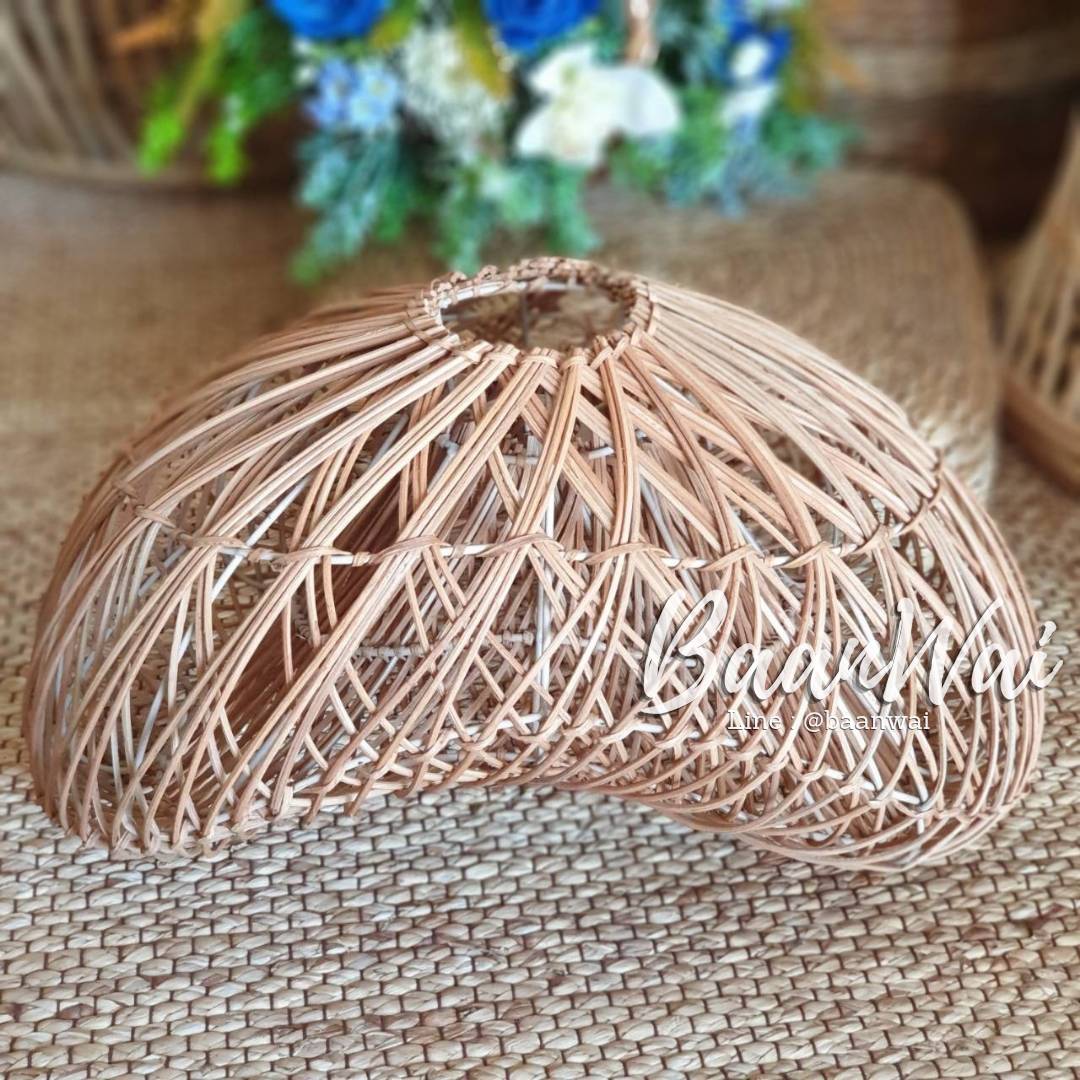 โคมไฟหวาย ทรงโดนัท