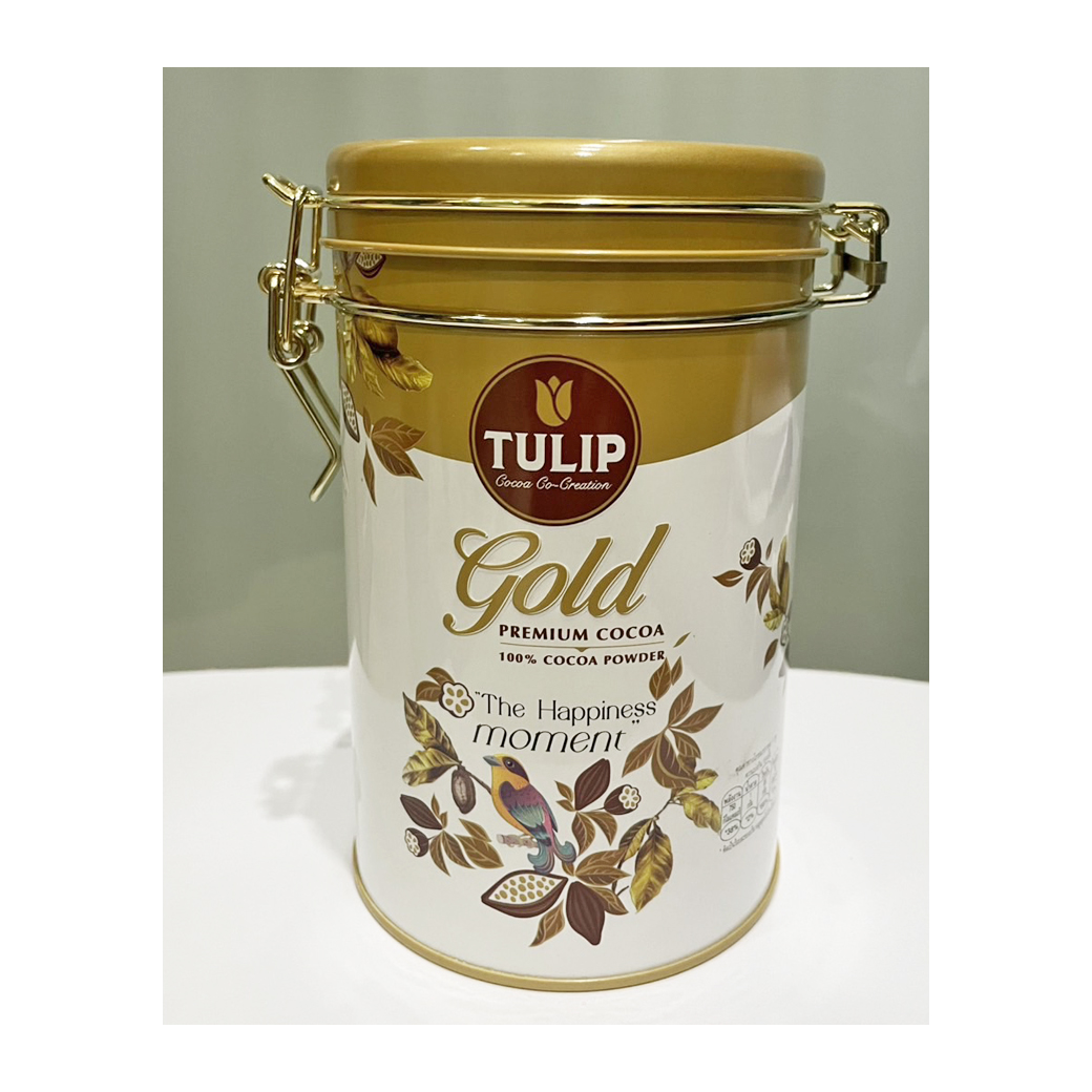 โกโก้ผง 100 % Tulip Gold ไขมันโกโก้ 22-24% 180 g. Tulip Gold Cocoa Powder (cocoa fat 22-24%) 180 g. (05-9069)