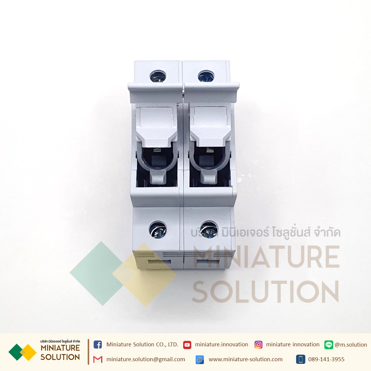 ฐานฟิวส์ ฟิวส์เกาะราง ฟิวส์คอนโทรล ตลับฟิวส์ ฟิวส์ AC แท้ 100% RT18*ขนาดใส่ลูฟิวส์ 10x38 500-690v guide rail fuse base RT18-32X fuse core base (RT18-32X base 2P (2 positions))