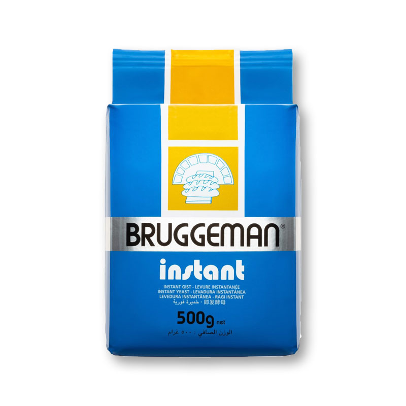 ยีสต์ Bruggeman Instant Dry Yeast (for low sugar dough) สีฟ้า สำหรับขนมปังจืด ขนาด 500 กรัม ( 06-0003)