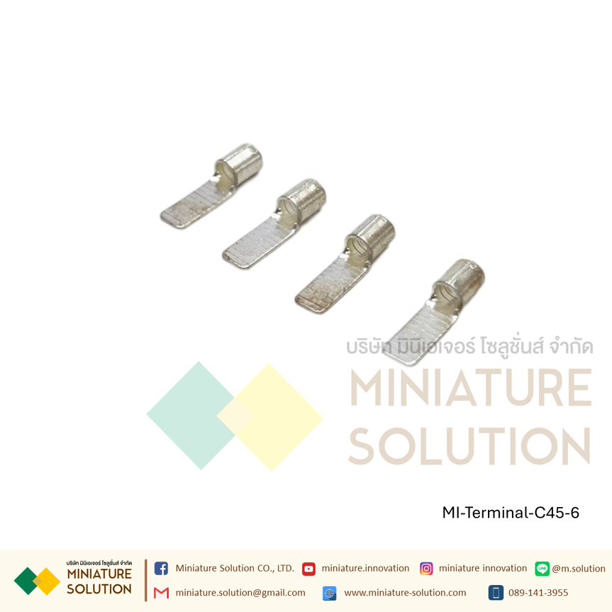 (10 ชิ้น/1 ชุด) หางปลาตรง แบบเปลือย หางปลาต่อเบรกเกอร์ C45-1.5 C45-2.5 C45-4 C45-6 C45-10 C45-16 C45-25 แพ็ค 10 ตัว