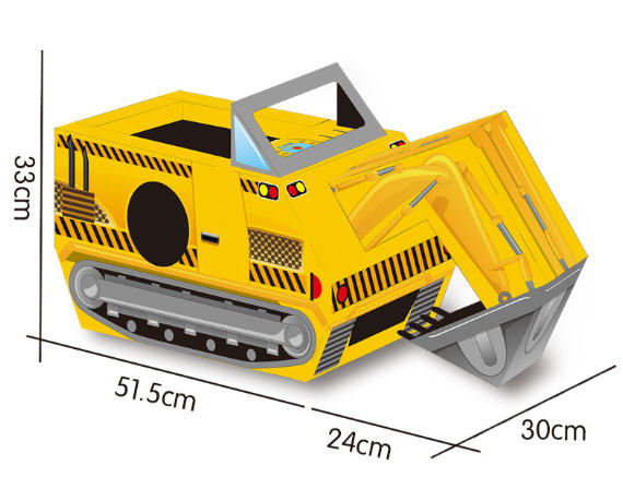 โมเดลรถถังกระดาษ,โมเดลรถตักดินกระดาษ,กระดาษรถถัง,ของเล่นลังกระดาษ,ของเล่นเด็กDIY