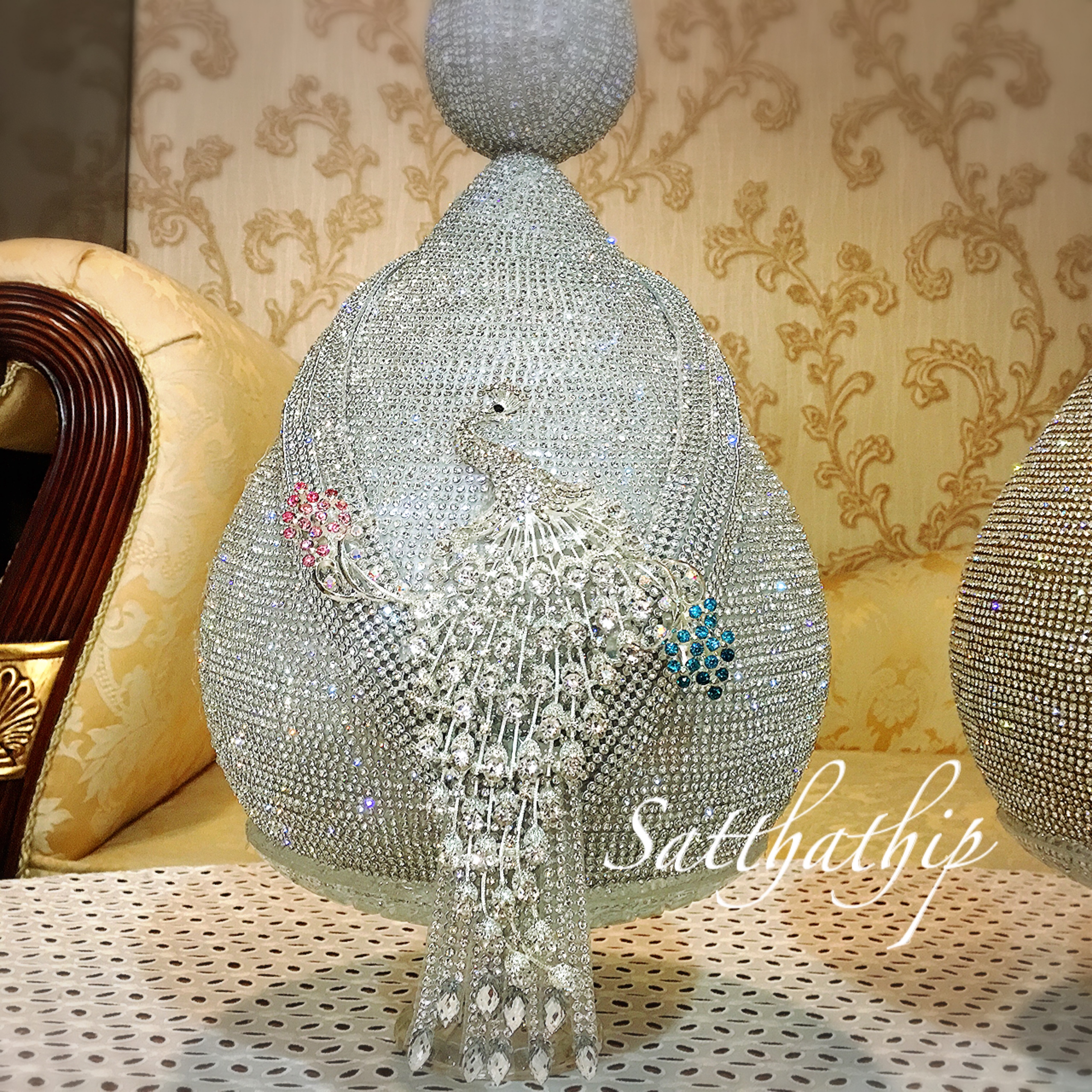 พานพุ่ม - พานพุ่มสักการะ - พานพุ่มเงินทอง - Phan bush