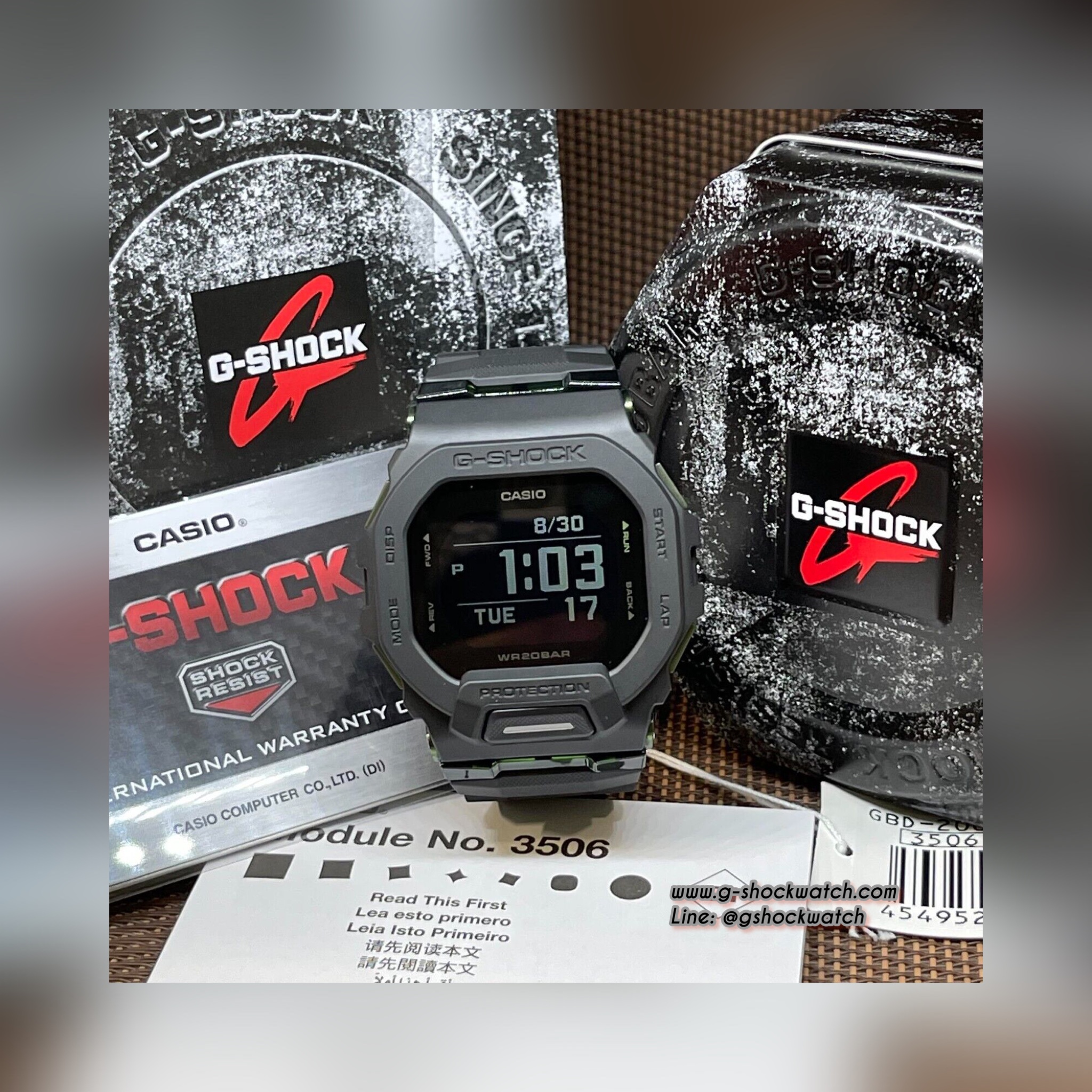 CASIO G-SHOCK นาฬิกาข้อมือ นาฬิกากันน้ำ นาฬิกาของแท้ ประกันศูนย์ CMG 1 ปี รุ่น GBD-200UU-1