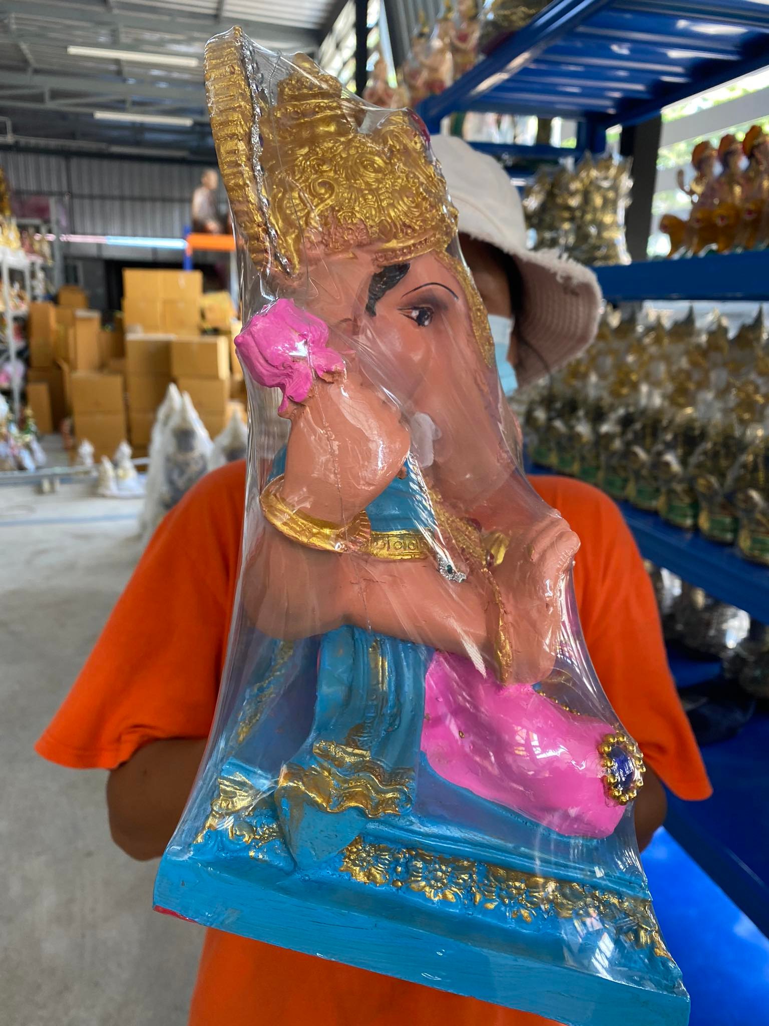 พระพิฆเนศ ปางเศรษฐี สูง14นิ้ว สีหวาน