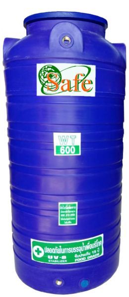 ถังเก็บน้ำบนดินPE Safe ขนาด 600 ลิตร รุ่น WT-600 (FOOD Grade)