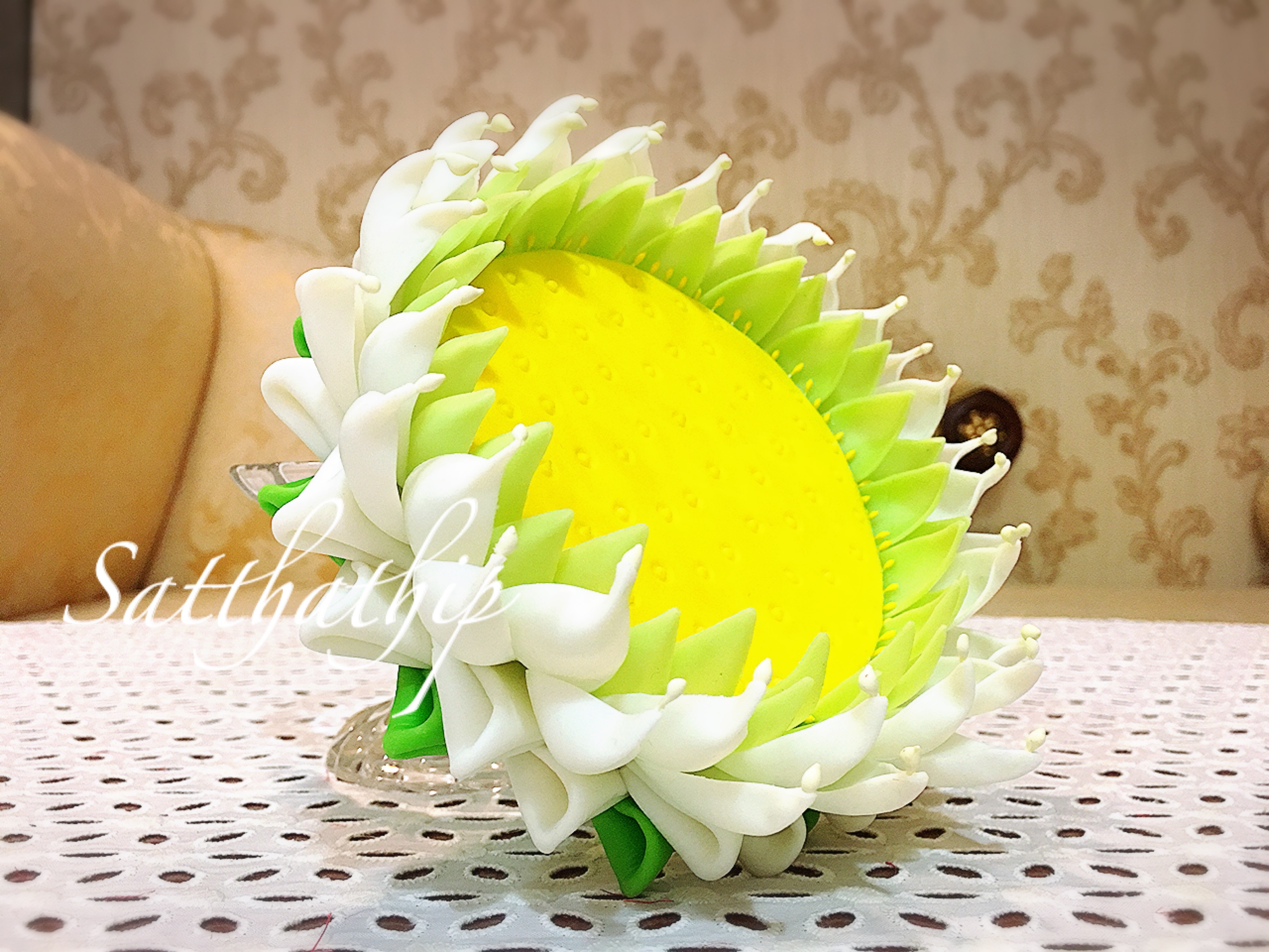 ถาดบัว ประดิษฐ์จากดิน - ฐานบัว ประดิษฐ์จากดิน - พานบัว ประดิษฐ์จากดิน - ถาดบัวดินปั้น - ฐานบัวดินปั้น - พานบัวดินปั้น -Tray