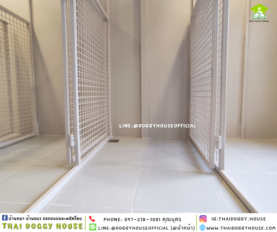 บ้านหมา ทรงบ้านแฝด 4 ห้อง