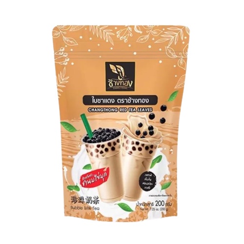 ใบชาแดง ตราช้างทอง สูตรชานมไข่มุก Changthong Red Tea Leaves 200 g. (LSI) (05-9072)