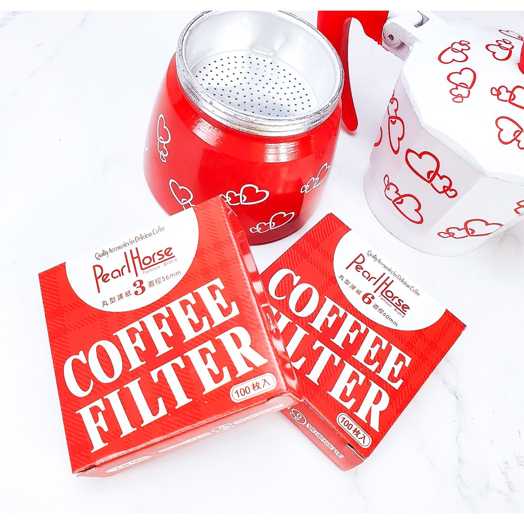 กระดาษกรองกาแฟทรงกลม สำหรับ Moka Pot 100 แผ่น (เลือกขนาด)