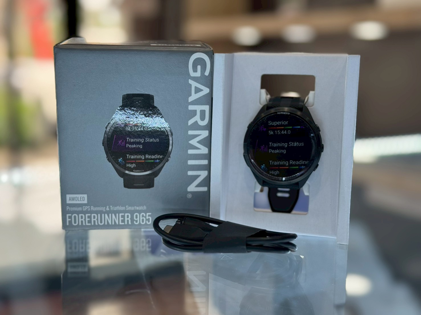 Garmin Forerunner 965 GPS with Black Case and Black