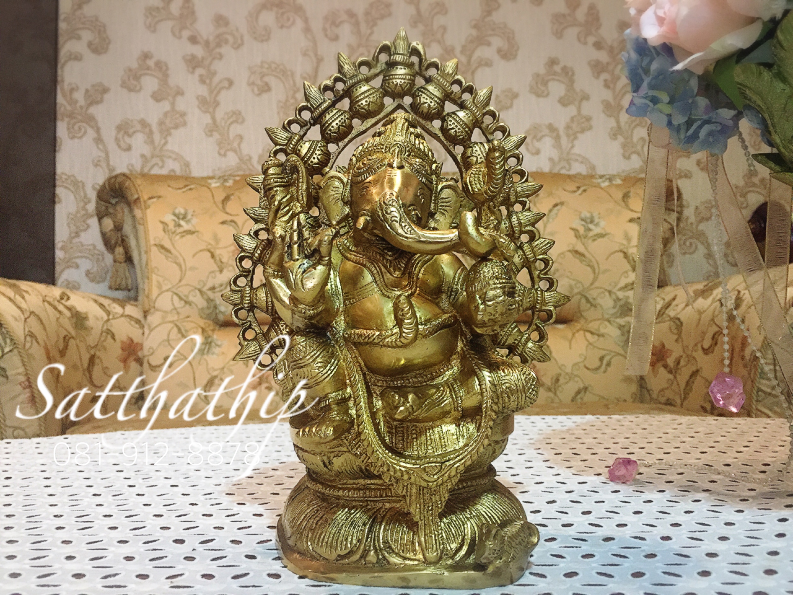 พระพิฆเนศปางพระรีนาโมจัน คณปติ (ทองเหลือง) ผลิตและนำเข้าจากอินเดีย - Ganesha: Lord of Success