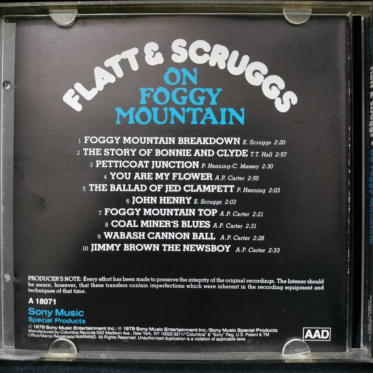 Lester Flatt & Earl Scruggs – On Foggy Mountain / USA / แผ่นดี