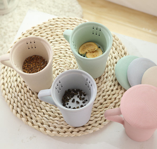 แก้วน้ำฟางข้าวสาลี,สินค้ารักษ์โลก,แก้วน้ำ,แก้วน้ำพร้อมที่กรองชา