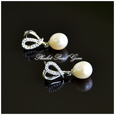 Phuket Pearl Gem Heart Earring