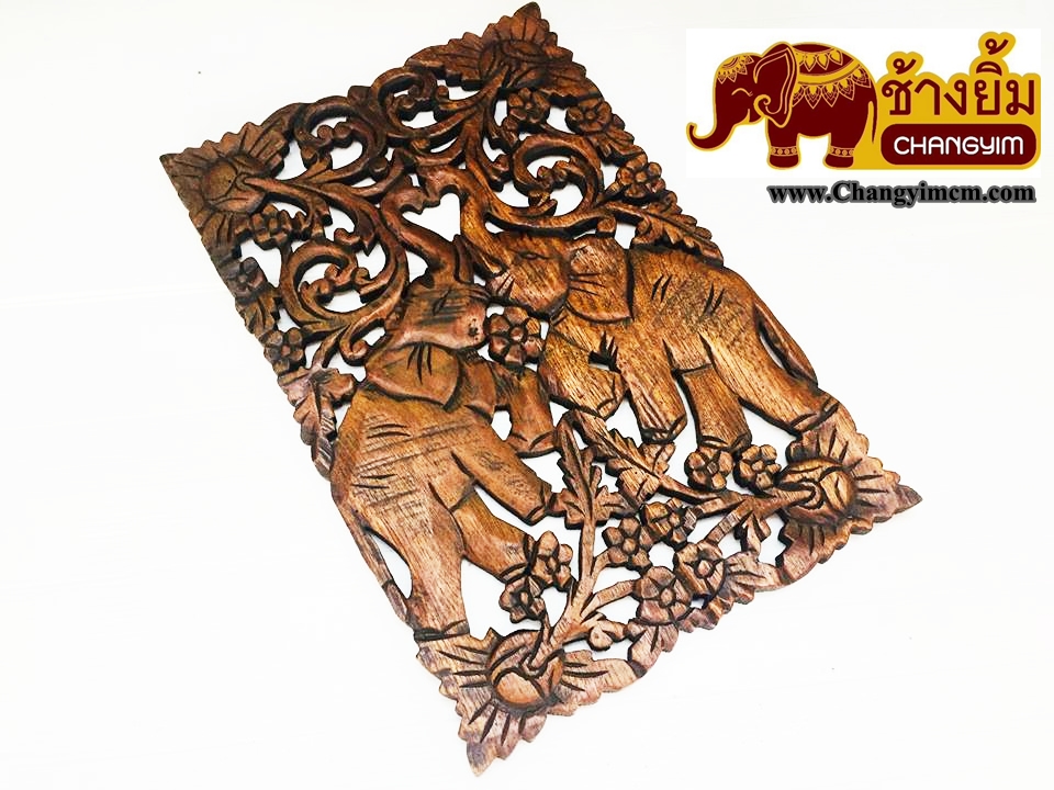 แผ่นไม้แกะสลัก ( 12" x 18" ) แนวตั้ง
