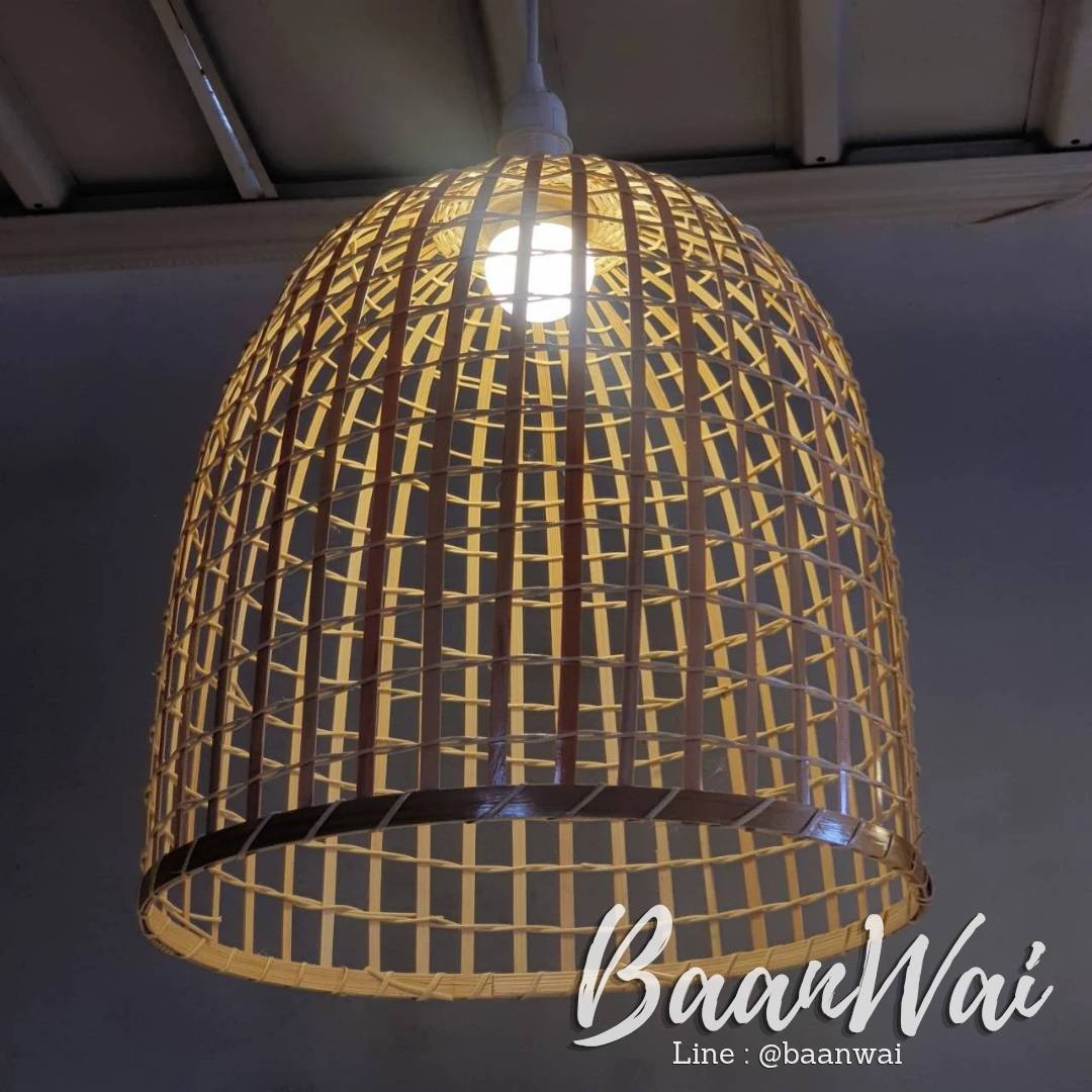 โคมไฟทรงสุ่ม โคมไฟไม้ไผ่ โคมไฟสุ่มไก่ มี 3 ขนาด