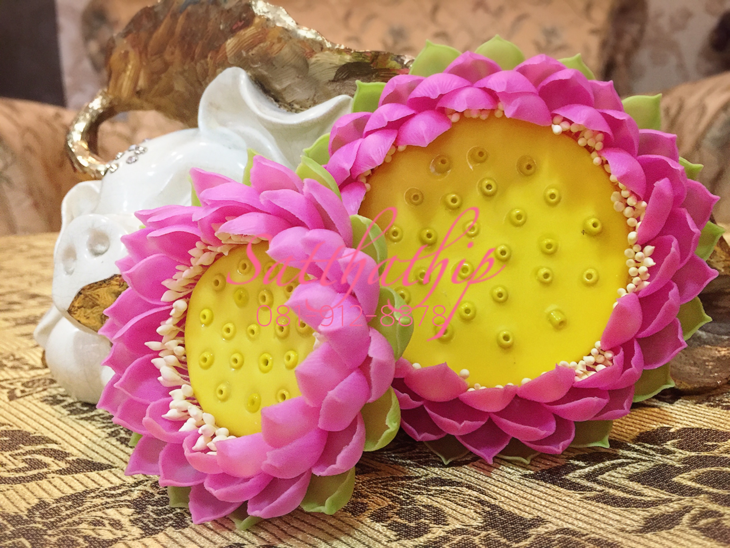 ถาดบัว ประดิษฐ์จากดิน - ฐานบัว ประดิษฐ์จากดิน - พานบัว ประดิษฐ์จากดิน - ถาดบัวดินปั้น - ฐานบัวดินปั้น - พานบัวดินปั้น -Tray