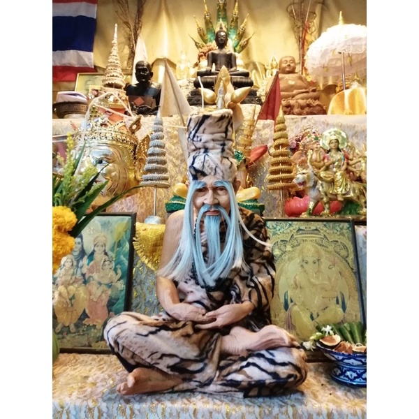 ปู่ฤาษี นารอด นาคราช ตาไฟ เดินดง หน้าตัก 12 นิ้ว เนื้อไฟเบอร์กลาส