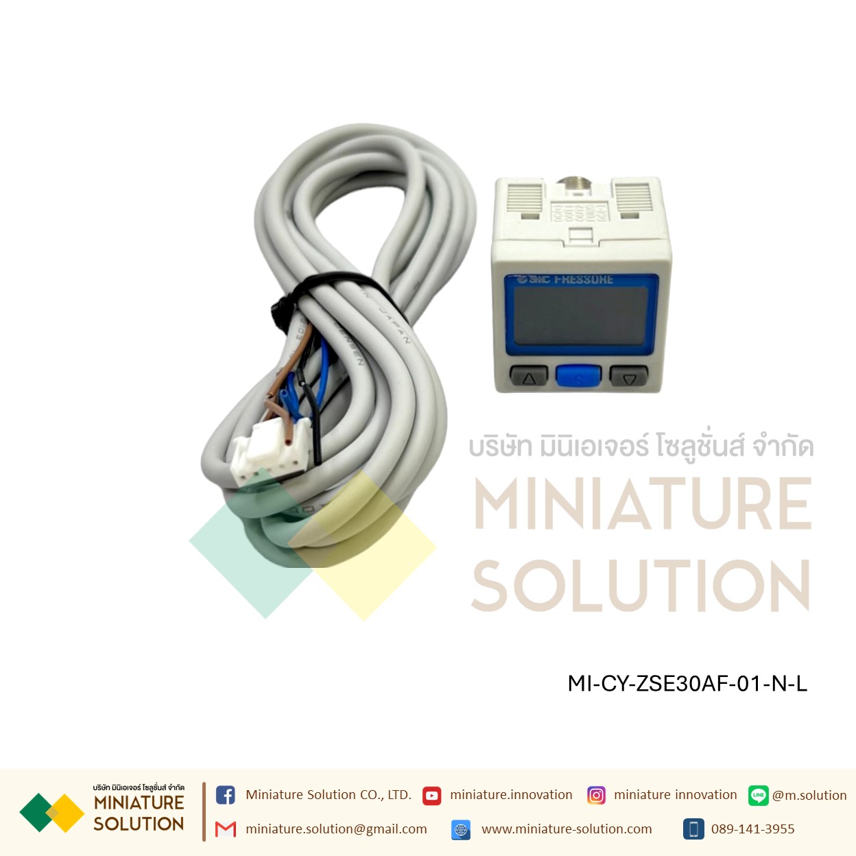 เครื่องวัดความดันดิจิทัล Pressure Switch Original genuine ISE30A-01-N-L positive pressure ZSE30AF-01-N-L mixing pressure