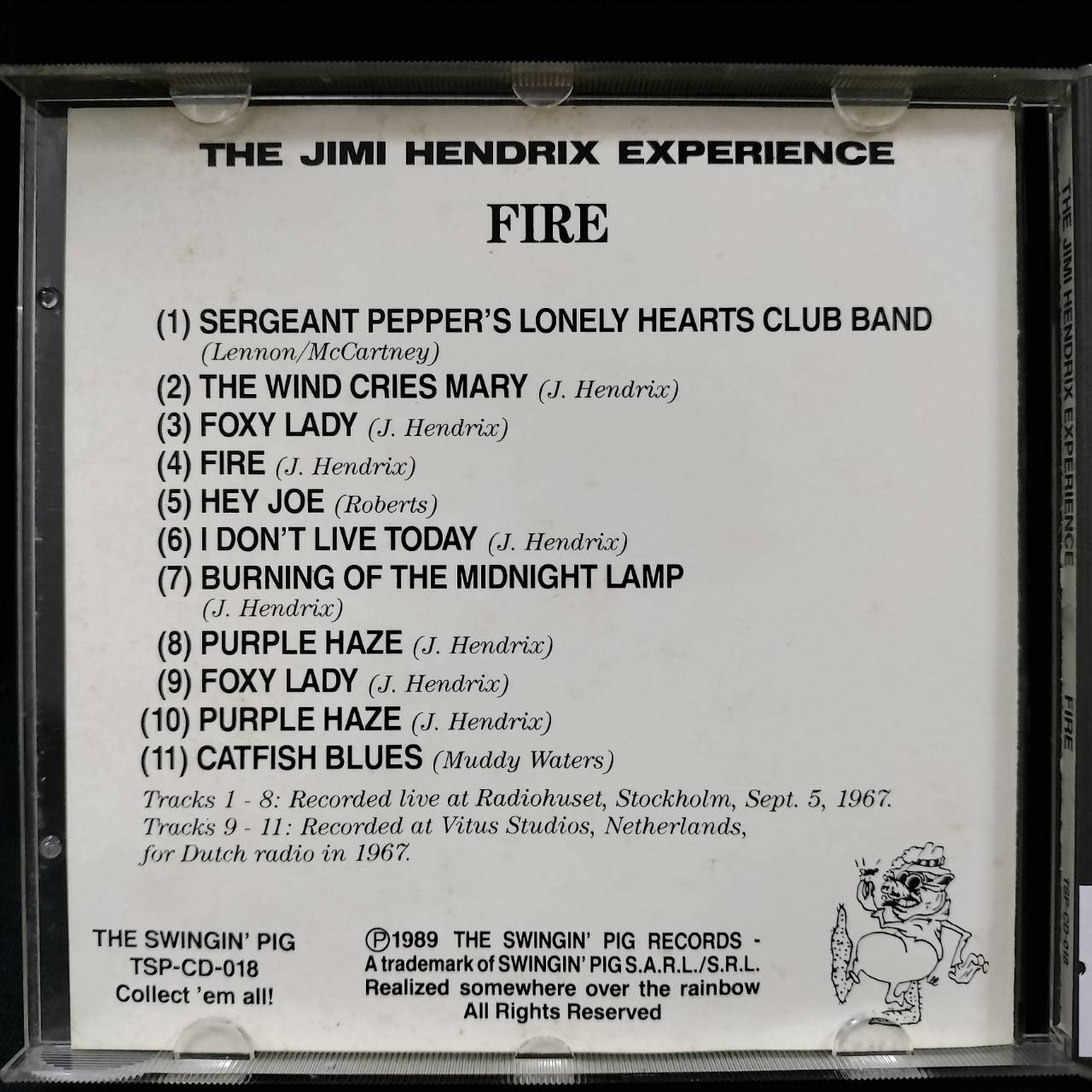 The Jimi Hendrix Experience – Fire / GERMANY / ปกในมีจุดเหลือง / แผ่นดี