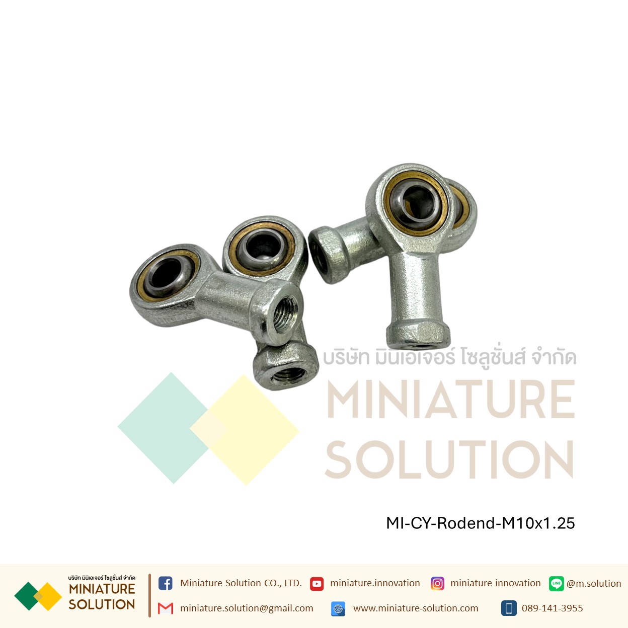 ลูกปืนตาเหลือก Mini Air Cylinder Female Thread Fisheye ก้านเชื่อมต่อแบริ่ง M5x0.8 M6x1 M8x1.25 M10x1.25 M12x1.25 M14x1.5M16x1.5 M18x1.5 M20x1.5 M27x2
