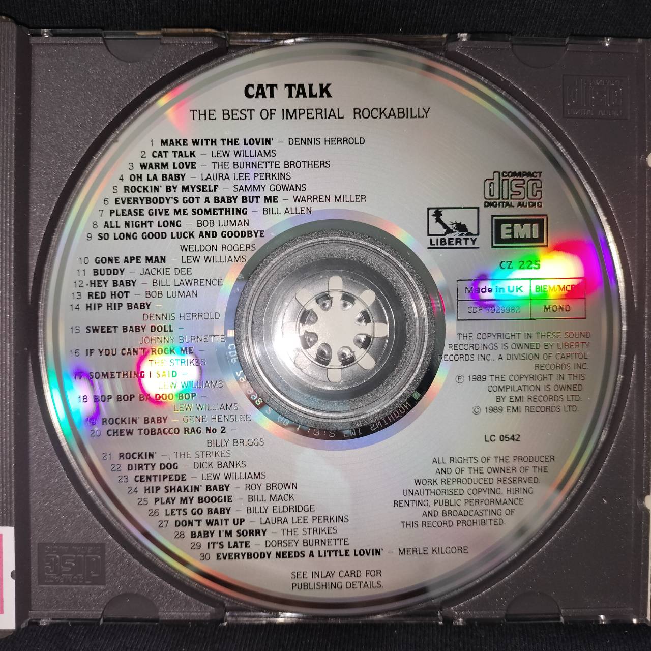 Various – Cat Talk - The Best Of Imperial Rockabilly / UK / ปกมีจุดเหลือง / แผ่นสวย