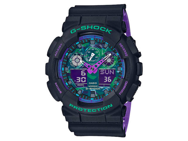 CASIO G-SHOCK นาฬิกาข้อมือ นาฬิกากันน้ำ นาฬิกาของแท้ ประกันศูนย์ CMG 1 ปี รุ่น GA-100BL-1A