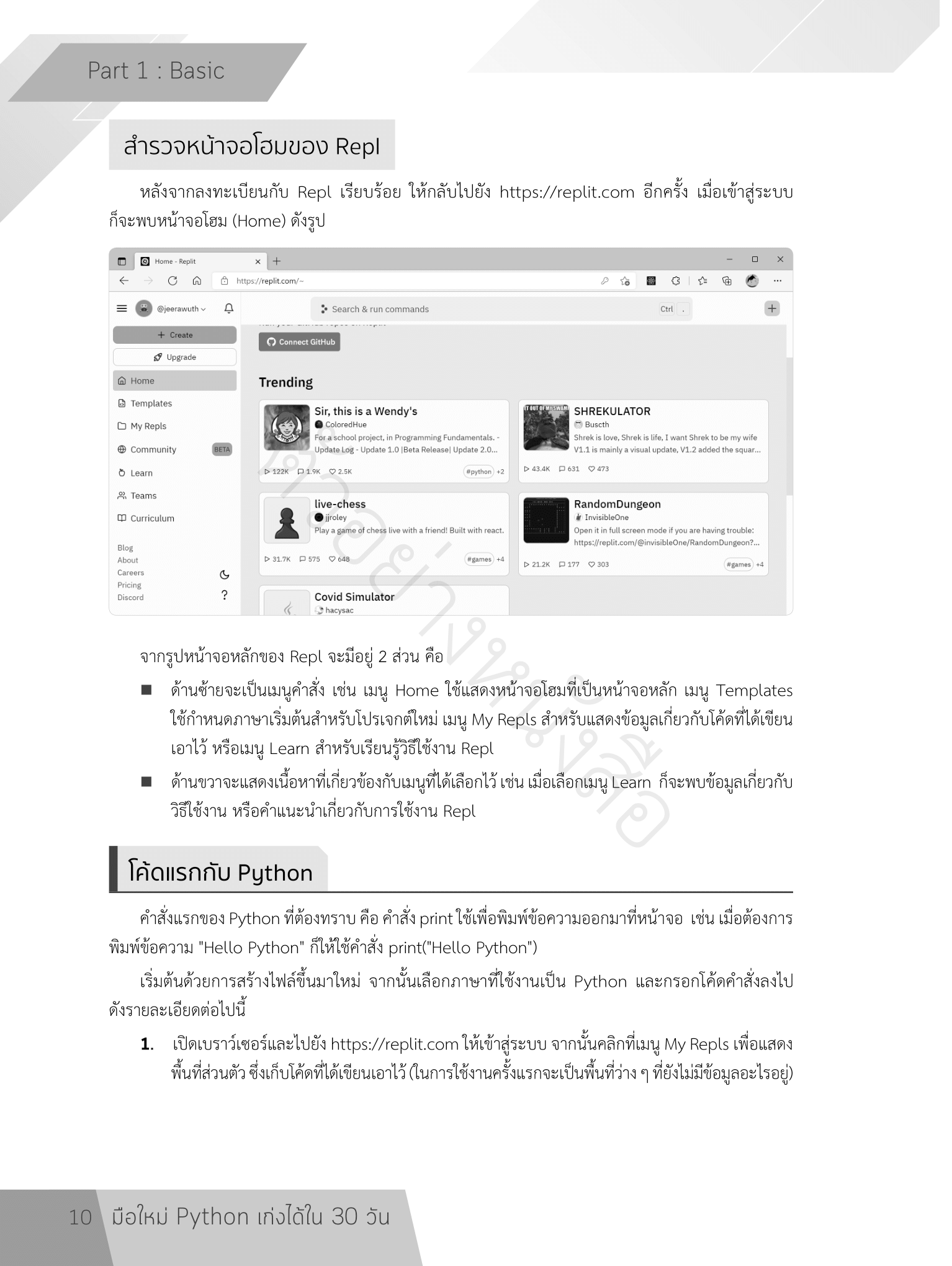 หนังสือ มือใหม่ Python เก่งได้ใน 30 วัน