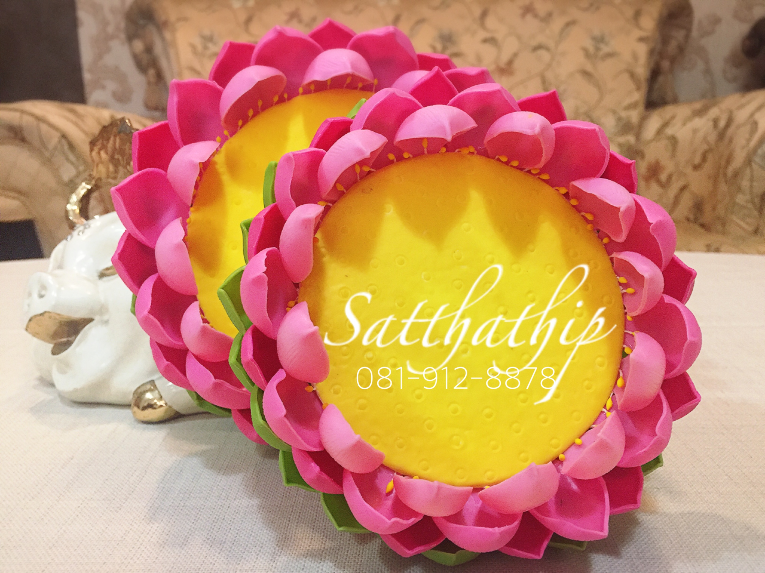 ถาดบัว ประดิษฐ์จากดิน - ฐานบัว ประดิษฐ์จากดิน - พานบัว ประดิษฐ์จากดิน - ถาดบัวดินปั้น - ฐานบัวดินปั้น - พานบัวดินปั้น -Tray