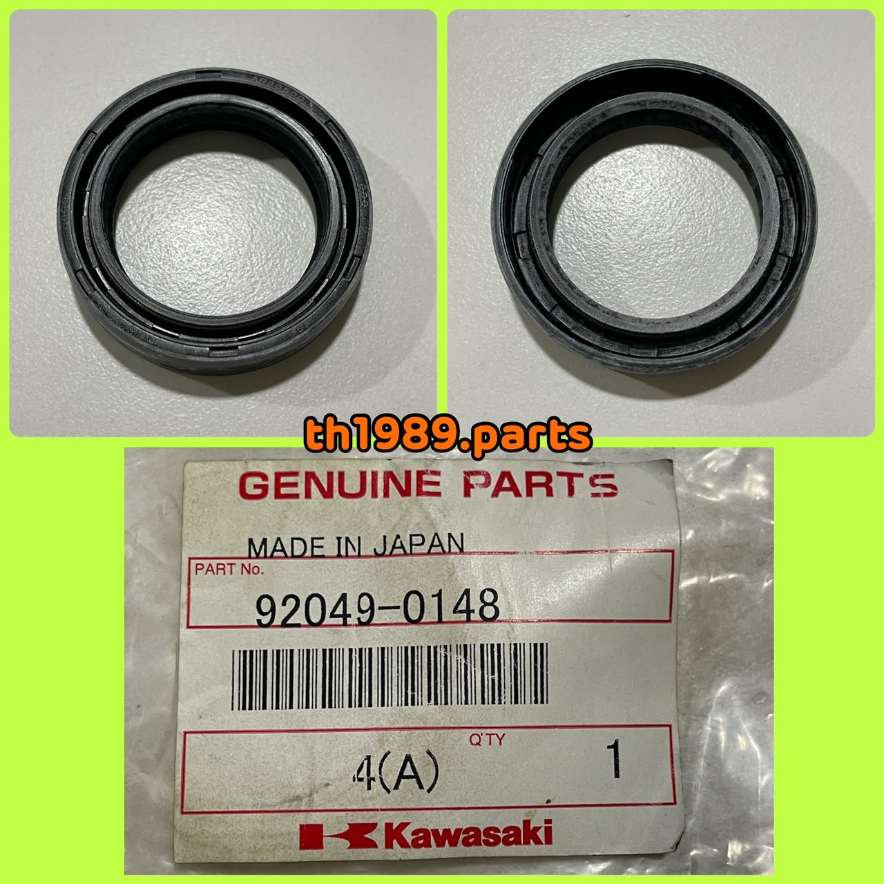 ซีลเพลาสเตอร์หน้า สำหรับรุ่น ทักซิโด้ AS110C2 อะไหล่แท้ KAWASAKI 92049-0148