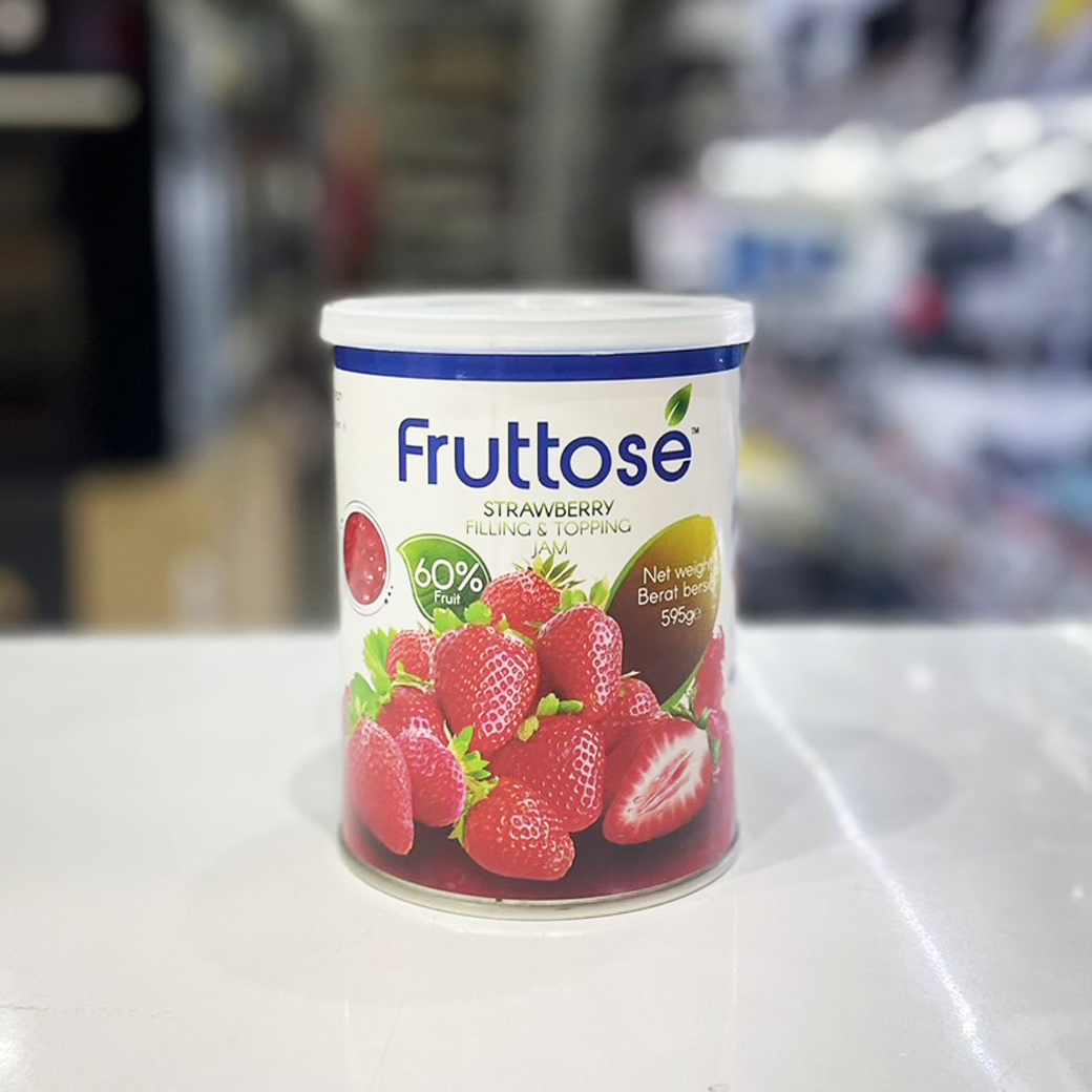 Fruttose Strawberry Filling Topping Jam 595 g. 60% Fruit ฟรุตโตส สตรอเบอรี่ ฟิลลิ่ง แอนด์ท็อปปิ้งแยม (05-8460)