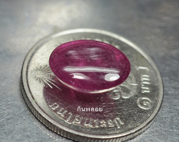 พลอยทับทิม (Ruby) 5 กะรัตสีแดงม่วง