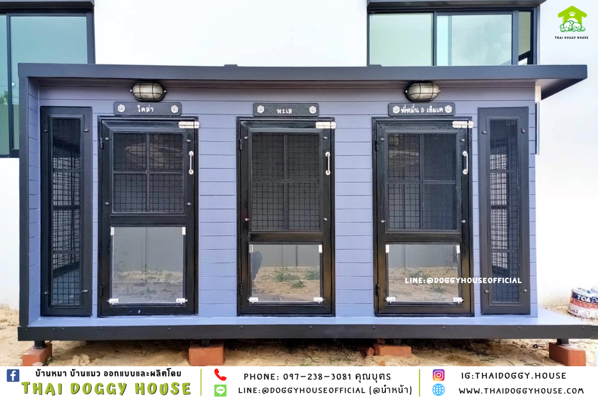 บ้านหมา หลังใหญ่ แบ่ง 𝟑 ห้อง แบบบ้าน 𝐁𝐎𝐗 𝐒𝐓𝐘𝐋𝐄