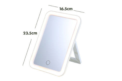 กระจกแต่งหน้า,กระจก,กระจกสกรีนโลโก้,ของแจก,กระจกพกพาไฟLED,กระจกLED