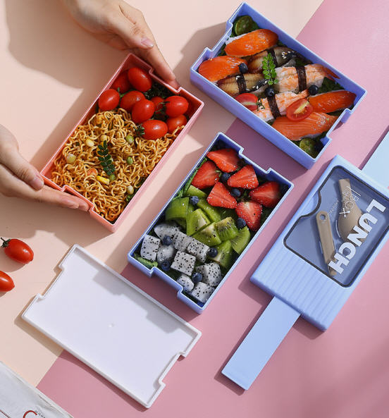 กล่องข้าว,กล่องใส่ข้าวพลาสติก,กล่องใส่ข้าวพลาสติก2ชั้น