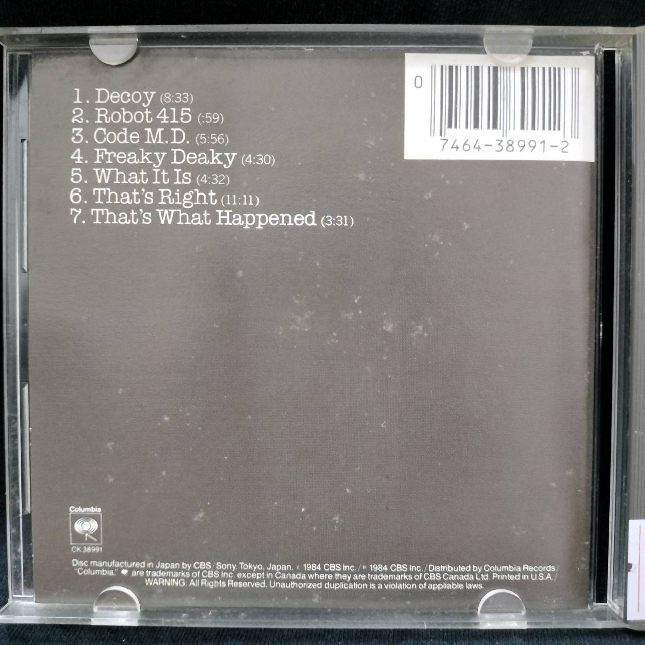 Miles Davis – Decoy / JAPAN / ปกในมีจุดเหลือง / แผ่นดี