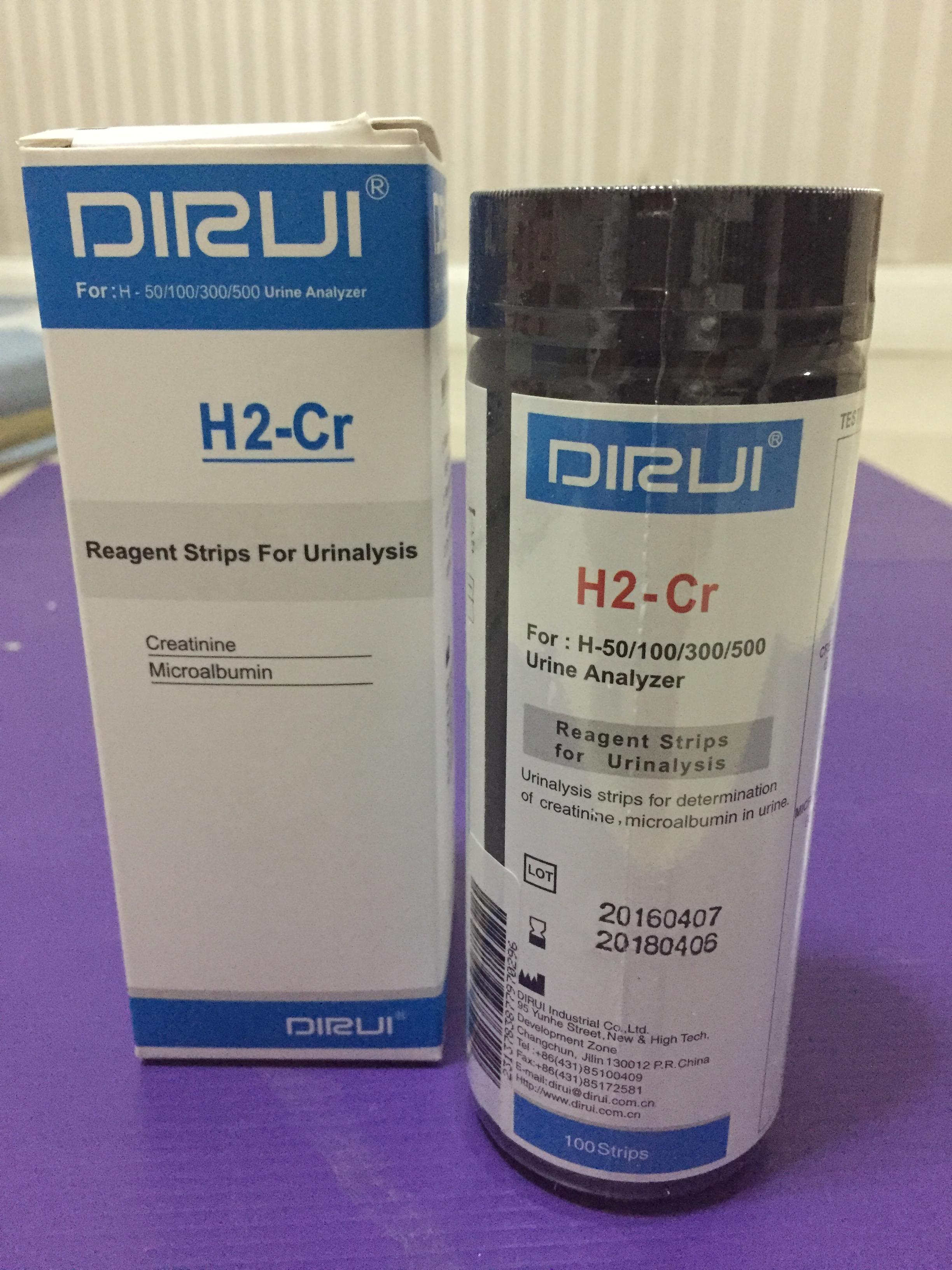 Dirui H2-cr แถบตรวจวัด creatinine และ Microabumin