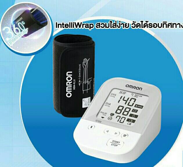 เครื่องวัดความดันโลหิตทางต้นแขน Omron รุ่น HEM-7156 พร้อม Adapter