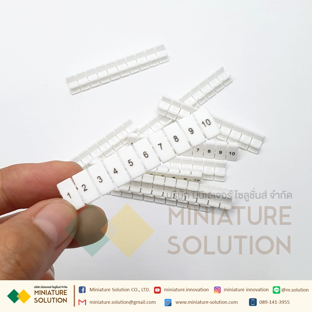 แถบป้ายเครื่องหมายหมึกพิมพ์สำหรับเทอร์มินอลขนาด ZB5 สำหรับเทอร์มินอล UK, ST, PT (ZB5 1-10)