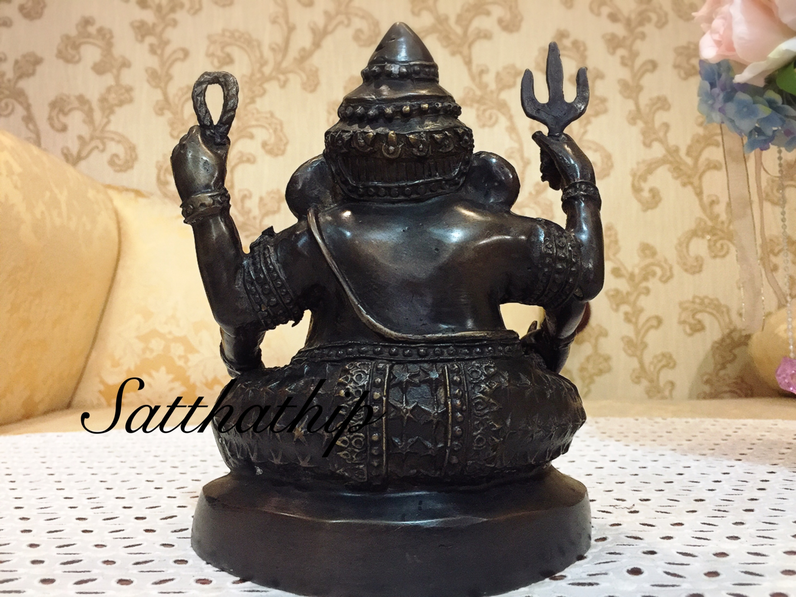 พระพิฆเนศปาง พระรีนาโมจัน คณปติ (ทองเหลือง รมดำ) - Ganesha: Lord of Success