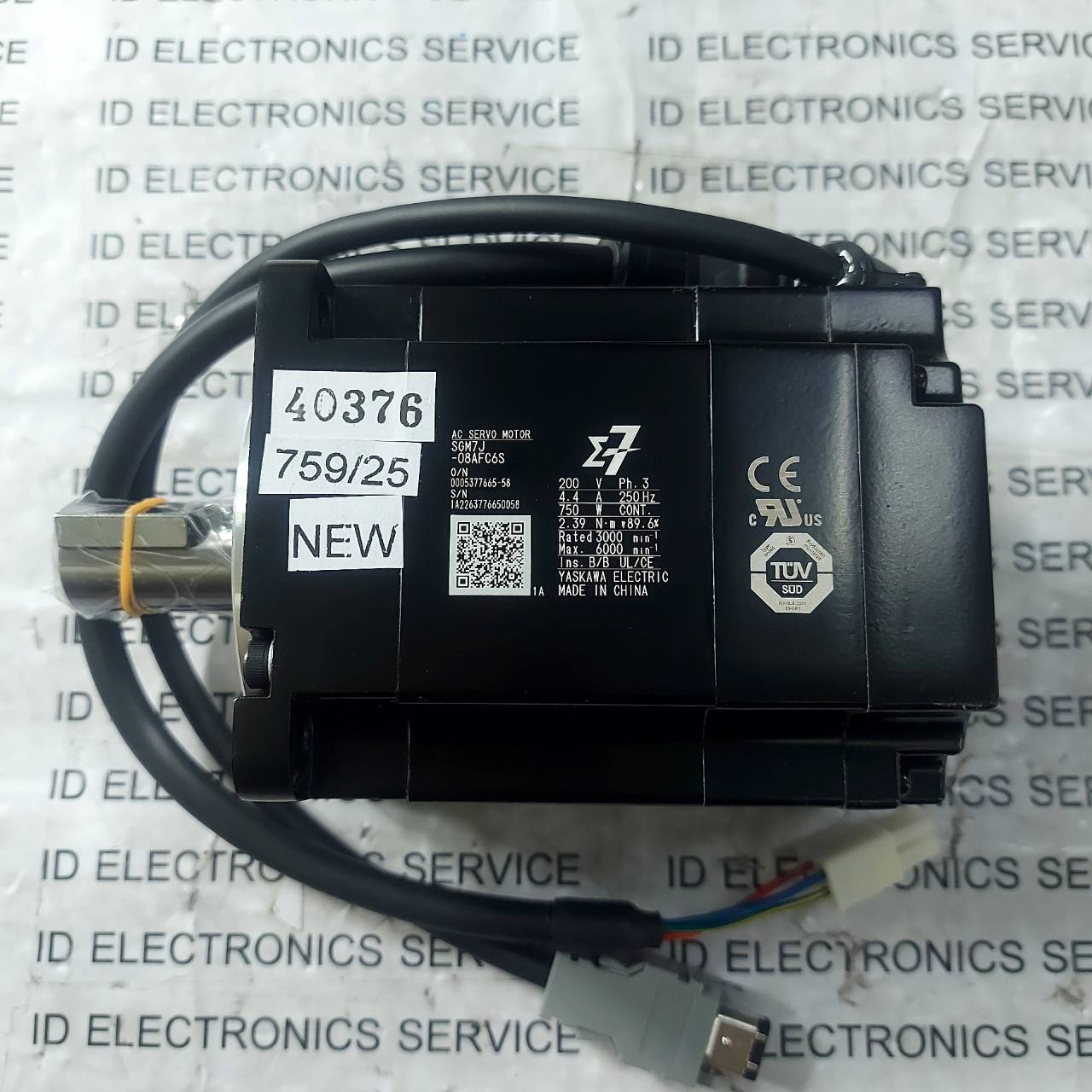 SGM7J-08AFC6S YASKAWA SERVO MOTOR
