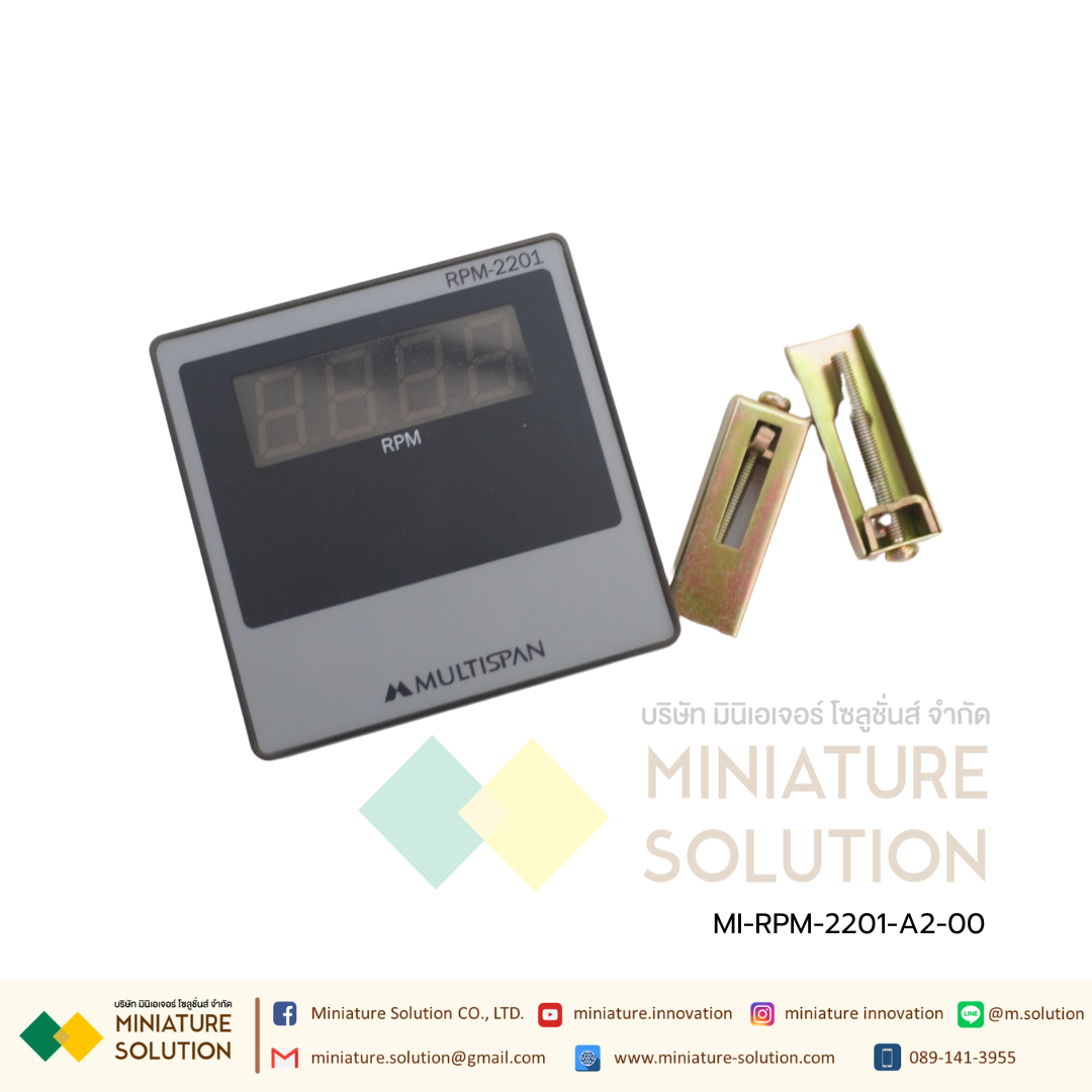 Multispan RPM Indicator RPM2201 72x72 input NPN/PNP Proximity Switch Red LED Display