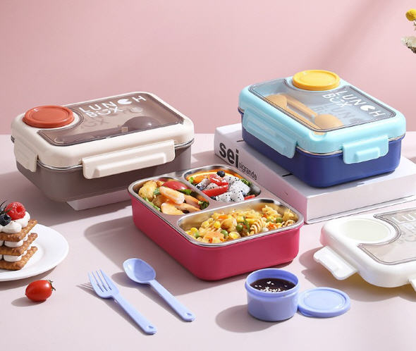 กล่องข้าวสแตนเลส,กล่องข้าวสแตนเลส2ช่อง,750ml